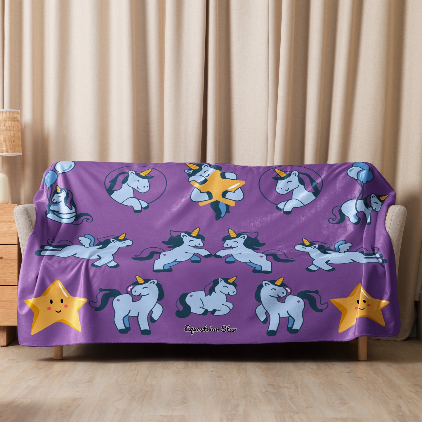 Unicorn Sherpa blanket
