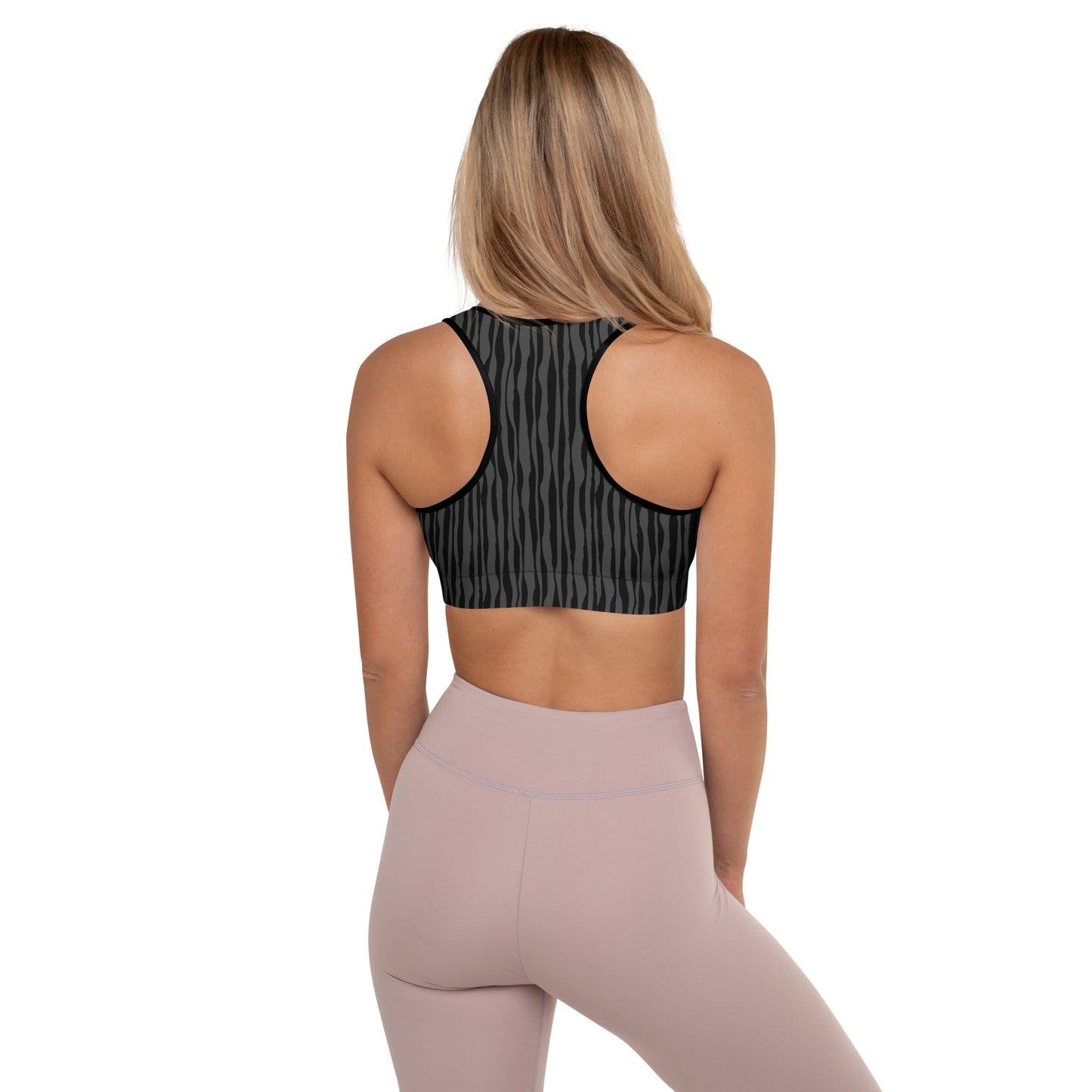 Stripe Padded Sports Bra
