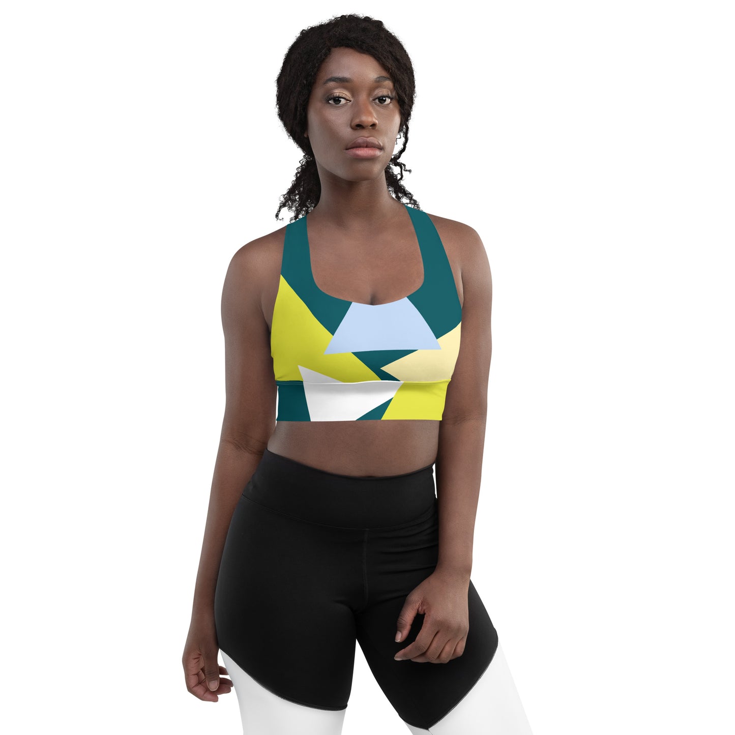 Colorful Recycled Longline Sports Bra