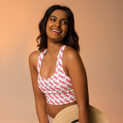 Pink Pony Recycled Longline Sports Bra