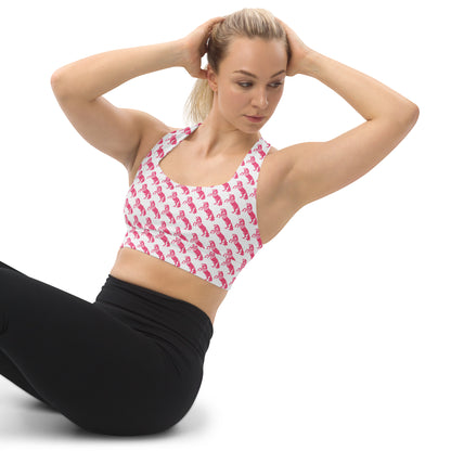 Pink Pony Recycled Longline Sports Bra