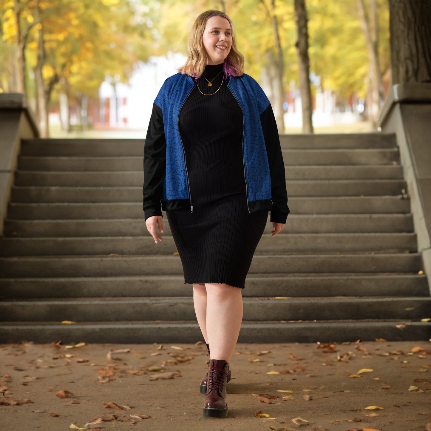 Unisex Blue Bomber Jacket