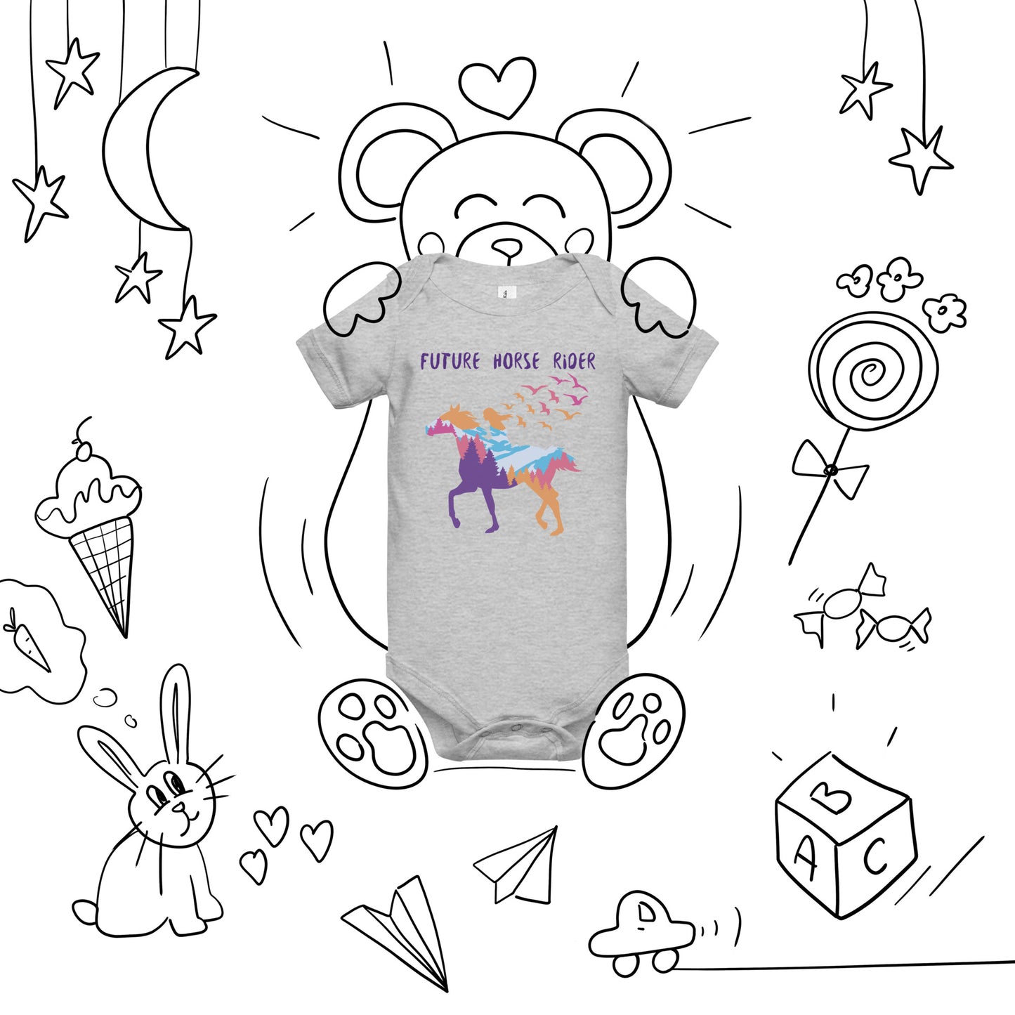 Future Horse Rider short sleeve one piece