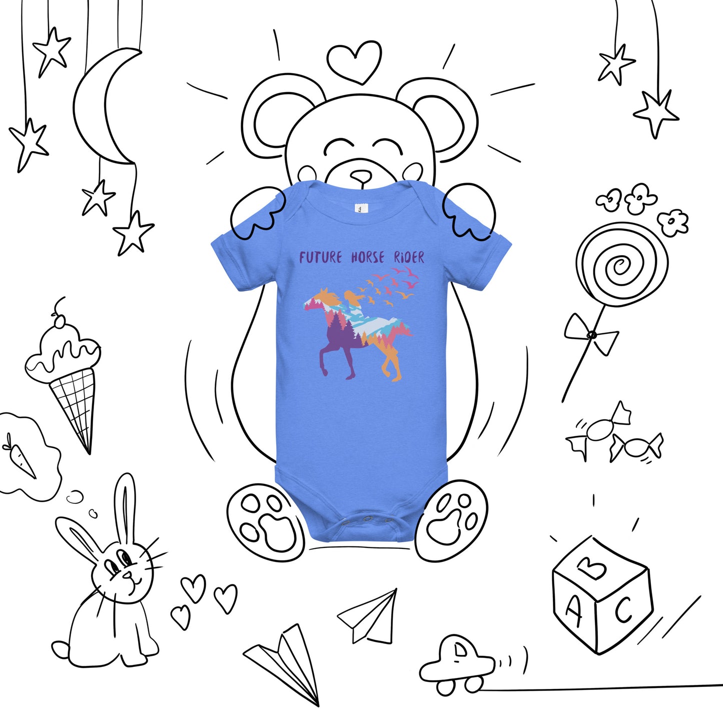Future Horse Rider short sleeve one piece