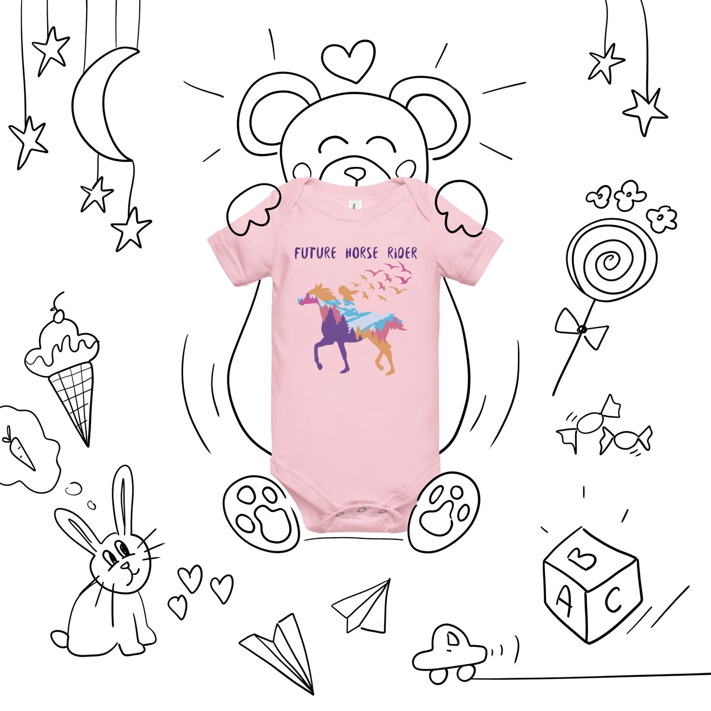Future Horse Rider short sleeve one piece