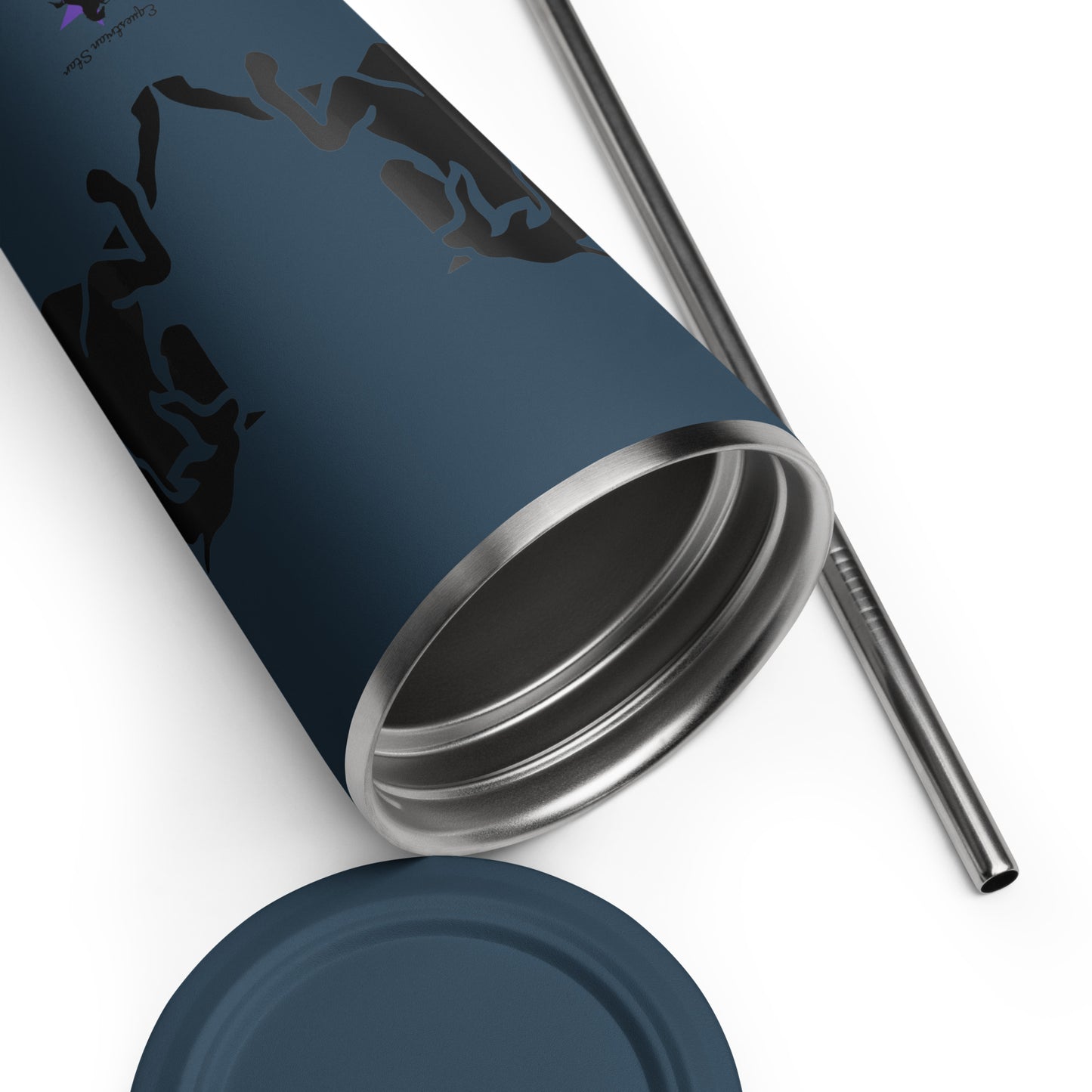 Insulated tumbler with a straw