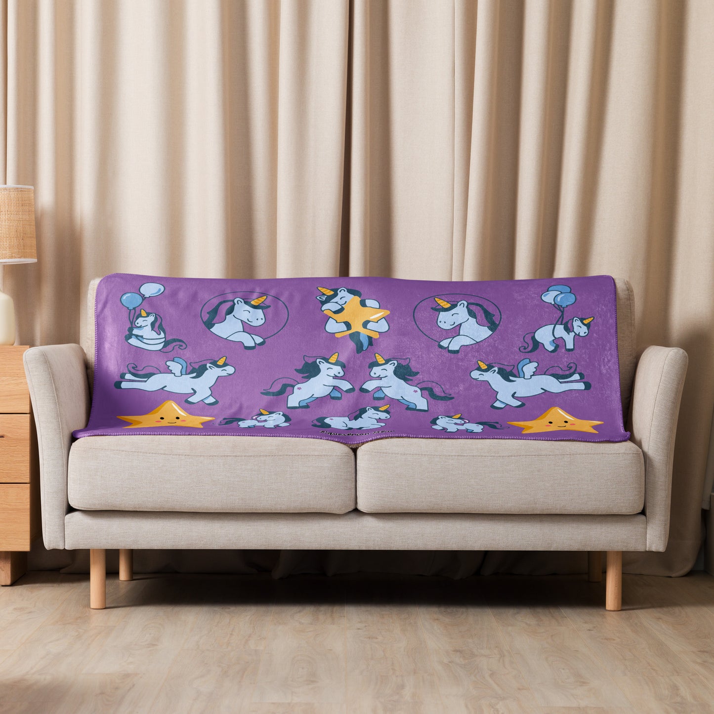 Unicorn Sherpa blanket