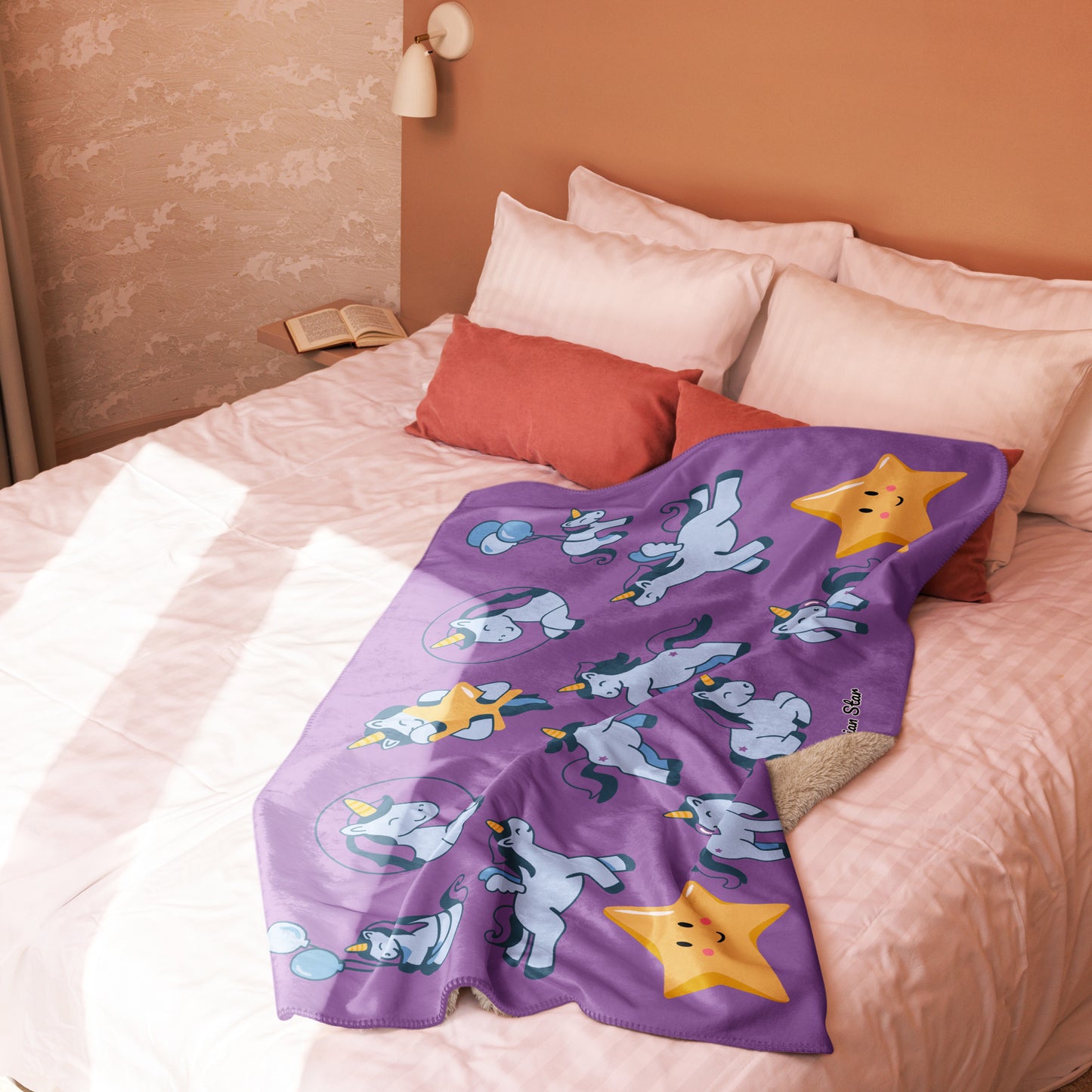 Unicorn Sherpa blanket