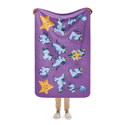 Unicorn Sherpa blanket