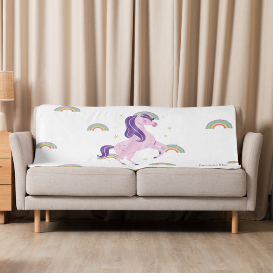 Unicorn Sherpa blanket