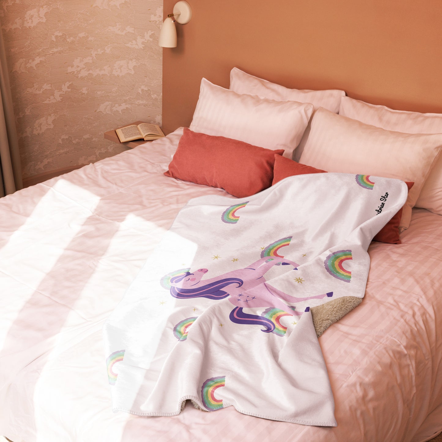 Unicorn Sherpa blanket