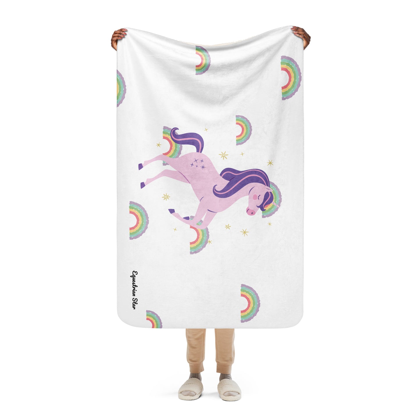 Unicorn Sherpa blanket