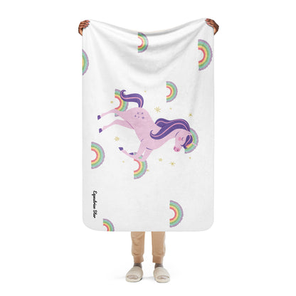 Unicorn Sherpa blanket