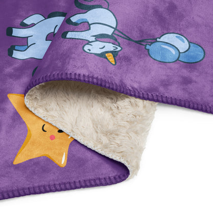 Unicorn Sherpa blanket