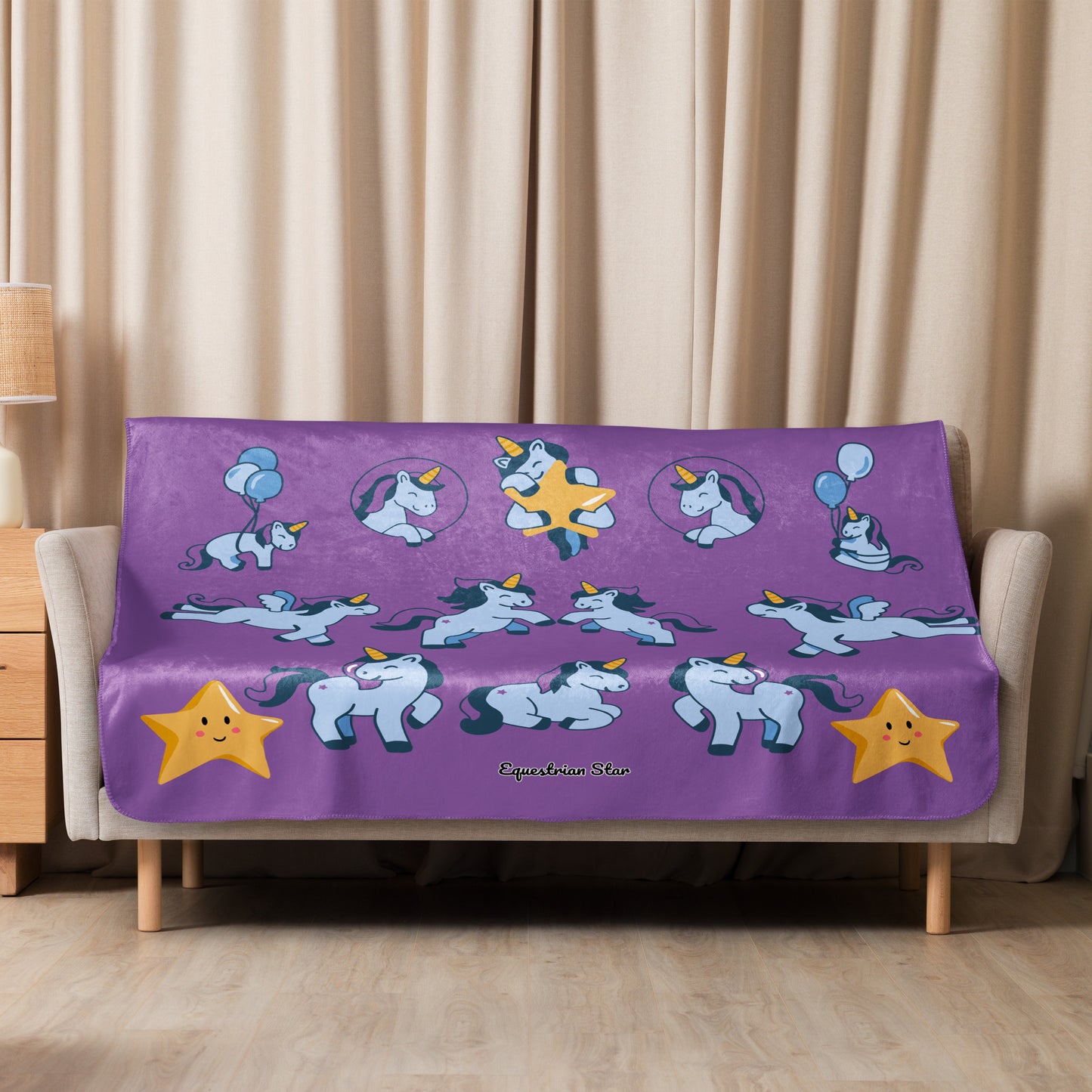 Unicorn Sherpa blanket