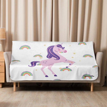 Unicorn Sherpa blanket