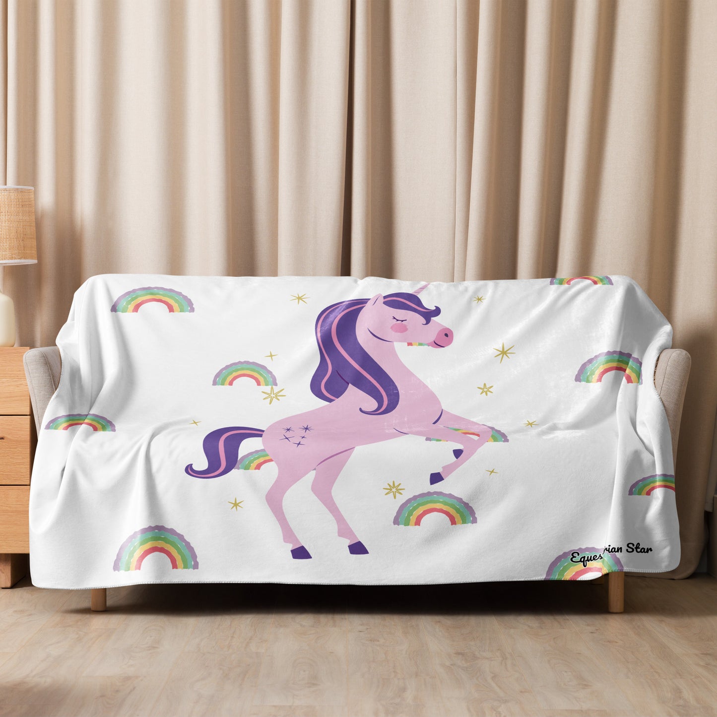 Unicorn Sherpa blanket