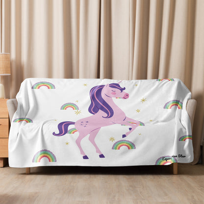 Unicorn Sherpa blanket