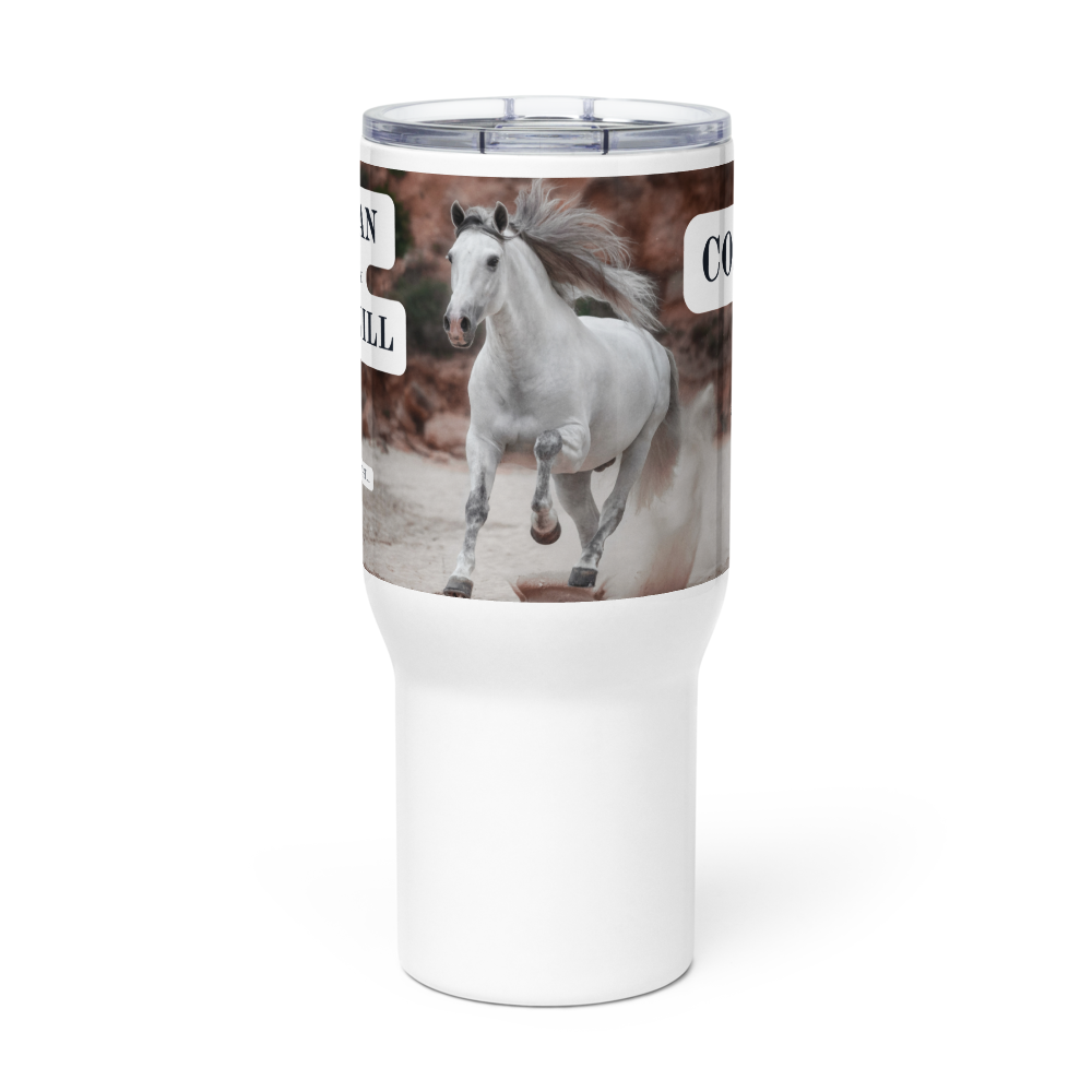 Travel mug with a handle