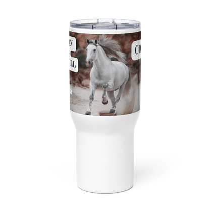 Travel mug with a handle
